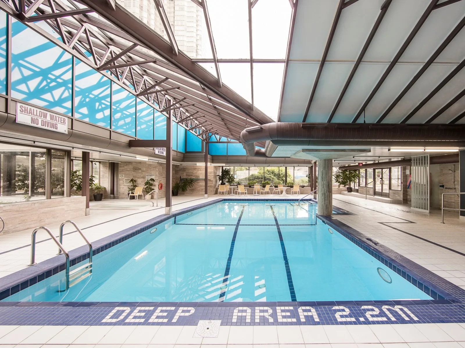 The indoor swimming pool at The Palace Pier