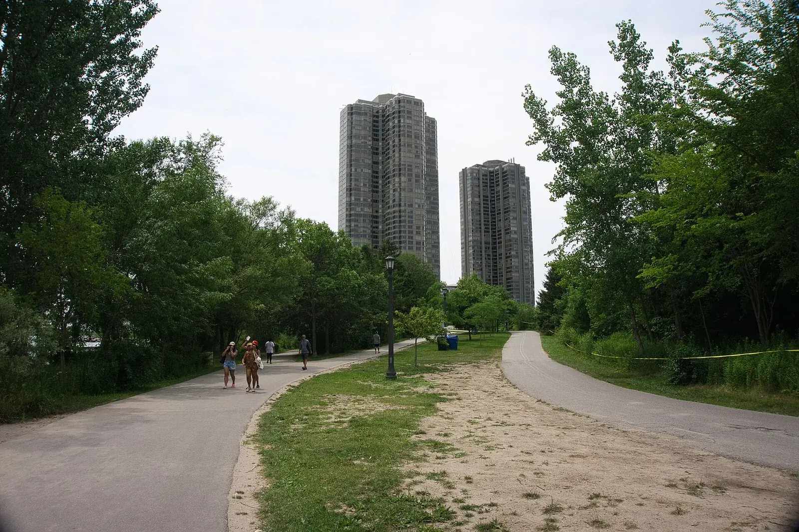 The Palace Pier towers seen from the waterfront walkway